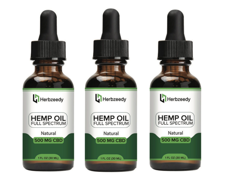 3 units of 500mg Natural CBD Oil Tinctures